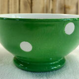 Bol vert pois blancs porcelaine Longchamp
