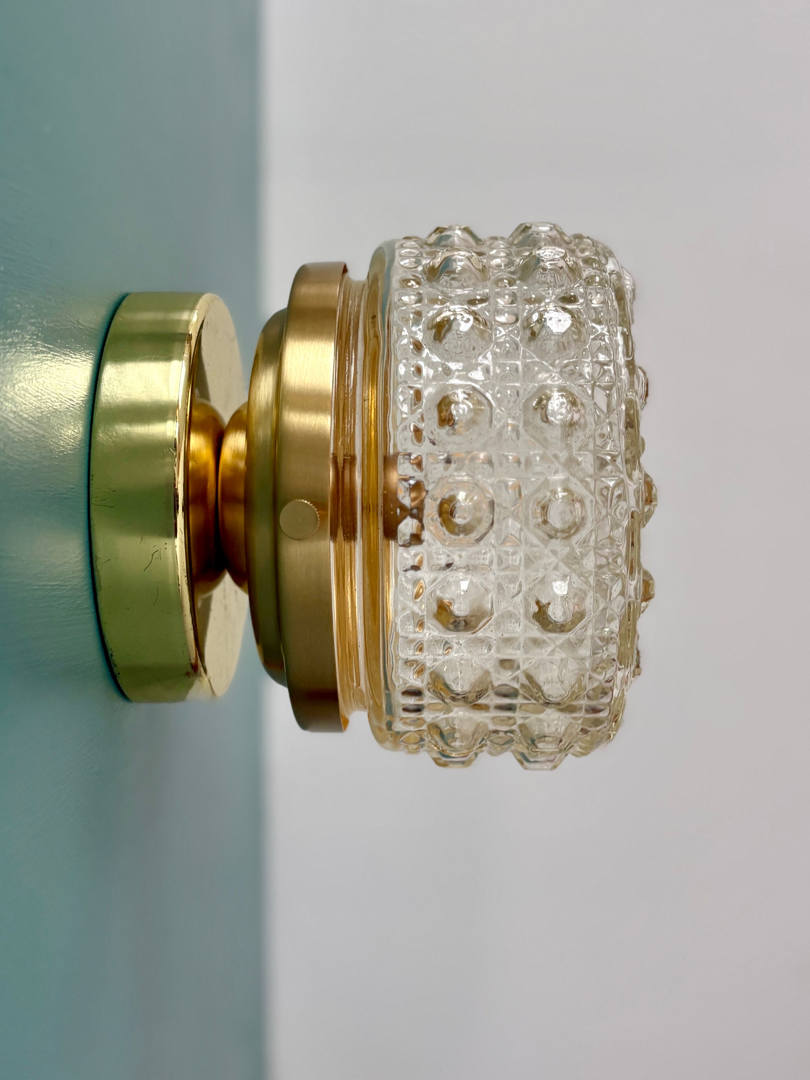 Vintage glass moulded globe wall/ceiling light.