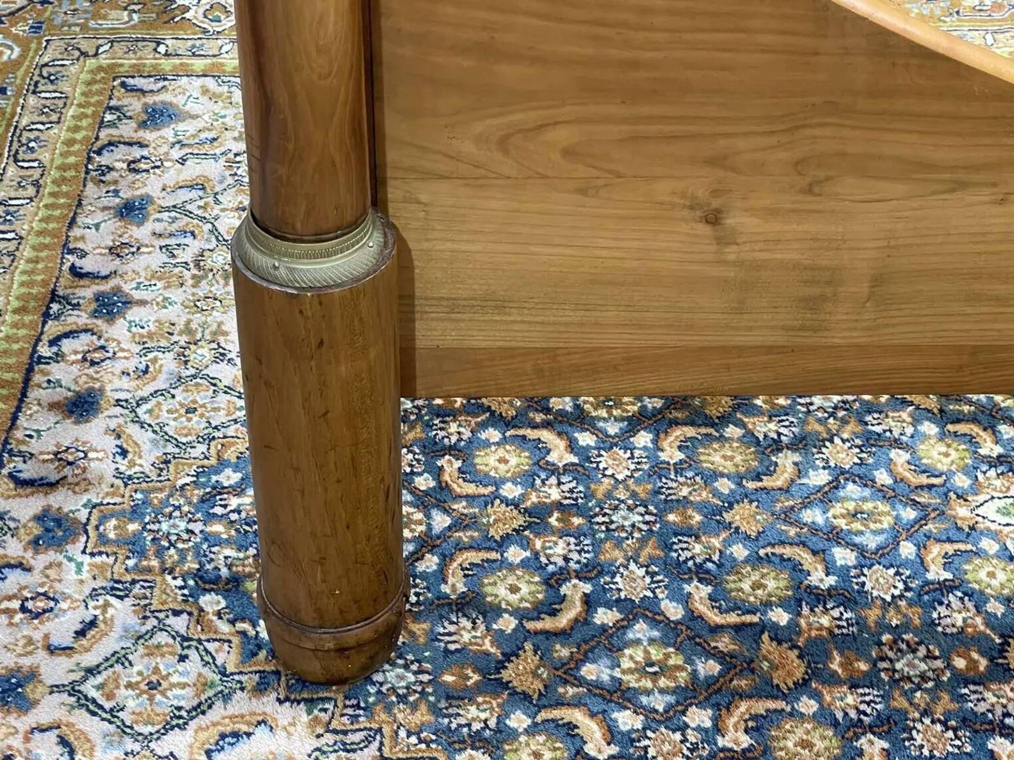 19th century Empire sleigh bed in cherry wood - Bedding: 1m82x98cm