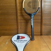 Vintage donnay team gt wooden tennis racket + donnay cover #