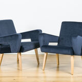 Set of 2 velvet armchairs from jitona, 60's