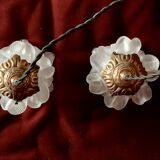 Duo of walking roses glasses Art Deco