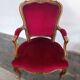 Red Louis XV living room