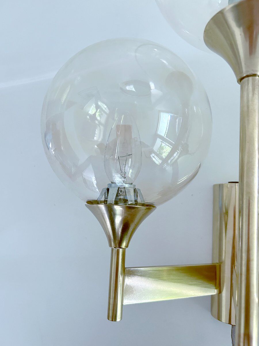 Large vintage glass sconce from Sciolari