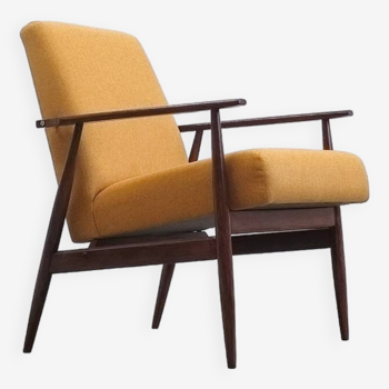 Fauteuil Henryk Lis en tweed jaune 1960