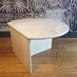 Travertine moon coffee table