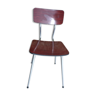 Red-brown marbled formica chair
