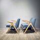 Paire de fauteuils par J. Chierowski 1960