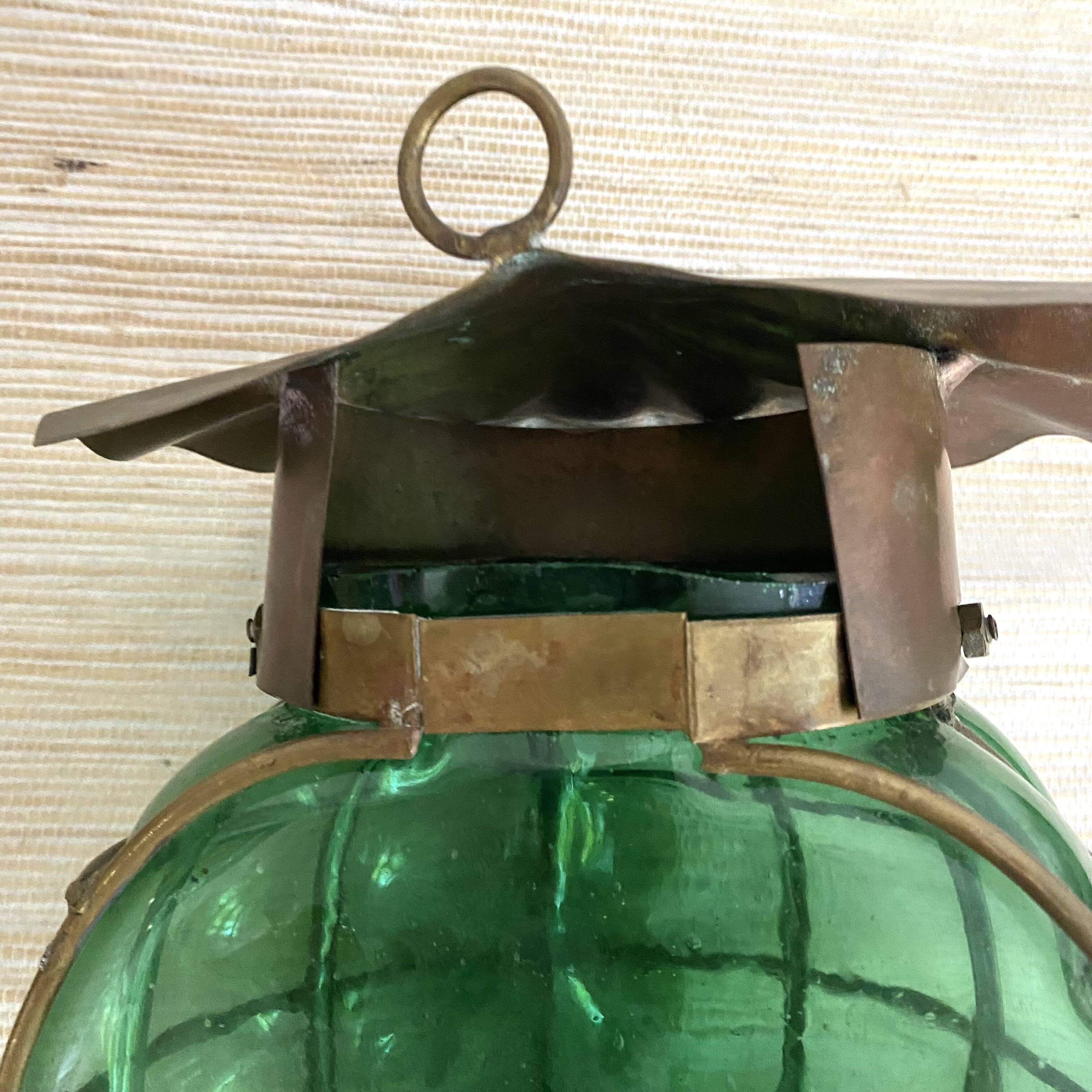 Marine lantern wall lamp in blown glass