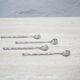 Series of 4 vintage silver metal mocha spoons