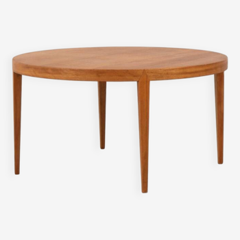 Round coffee table by Severin Hansen for Haslev Møbelfabrik (Denmark, 1960s).