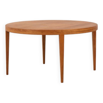 Table basse ronde de Severin Hansen pour Haslev Møbelfabrik (Danemark, années 1960).