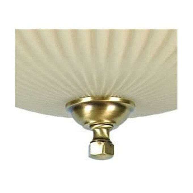 Suspension vintage verre opaline et laiton