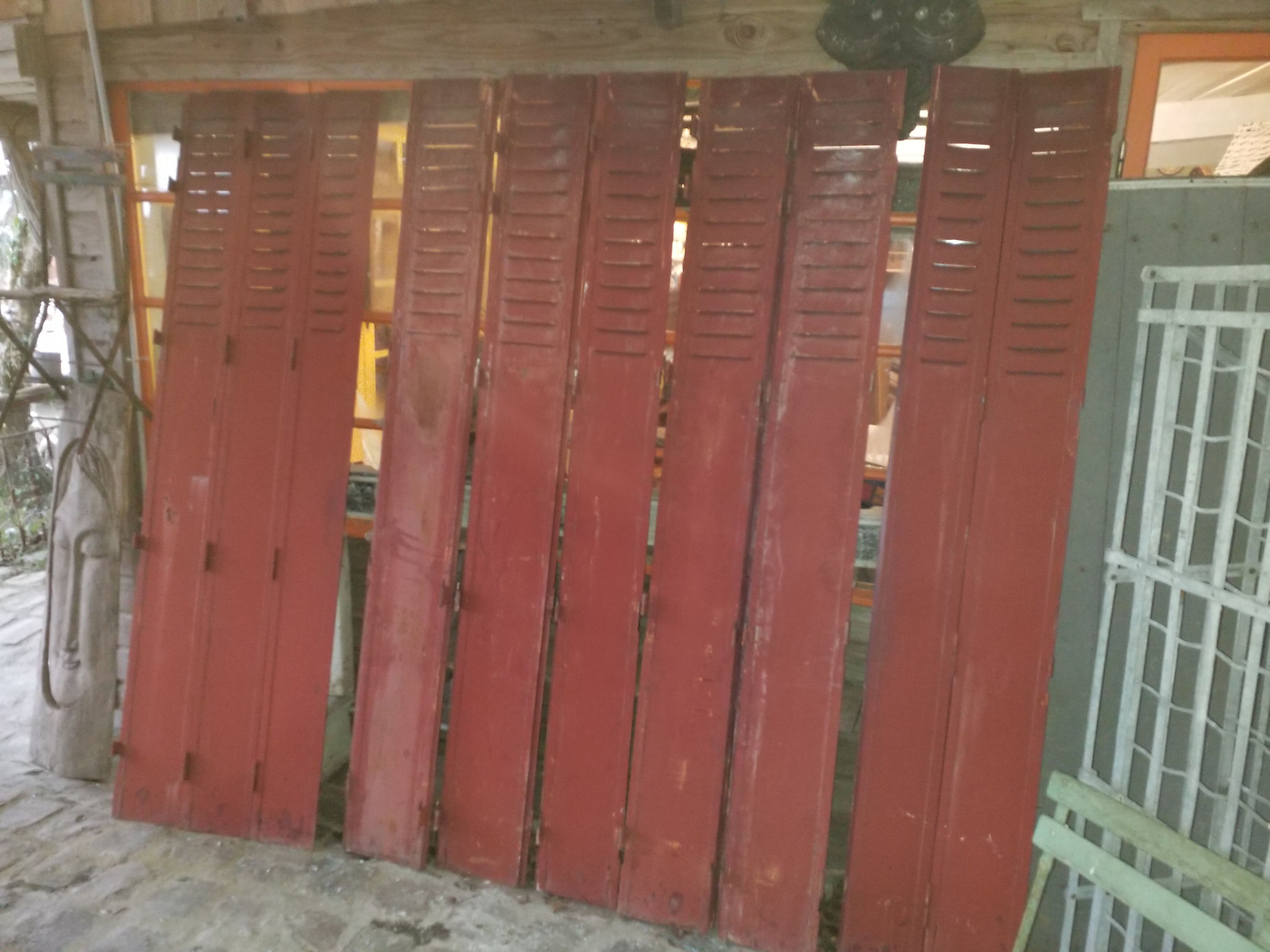 A lot of tin shutters
