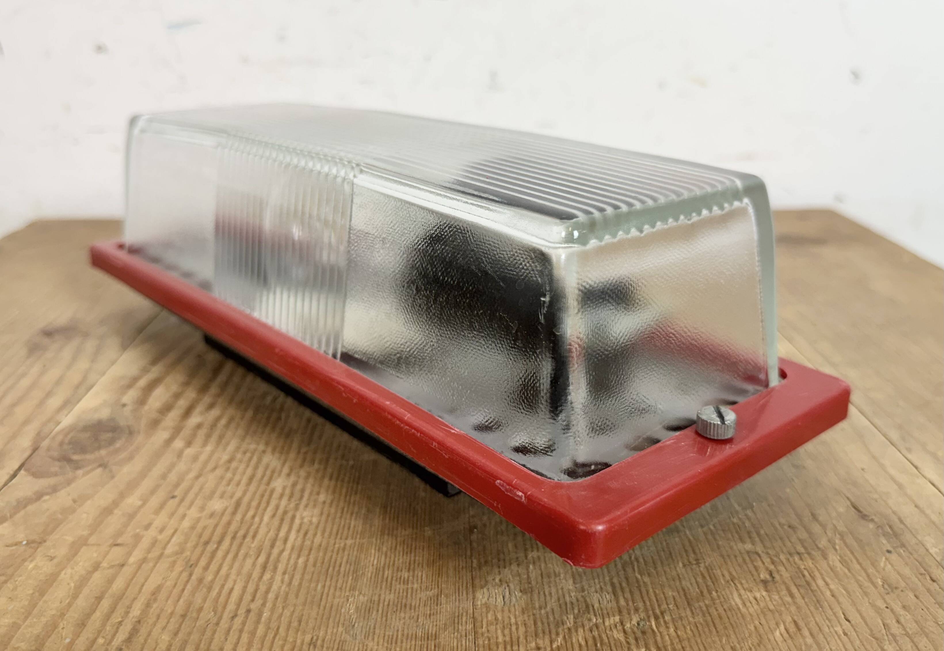 Red Industrial Bakelite Wall Light from Elektrosvit, 1970s