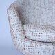 Fauteuil pivotant, tissu bouclé rouge et orange, années 1970