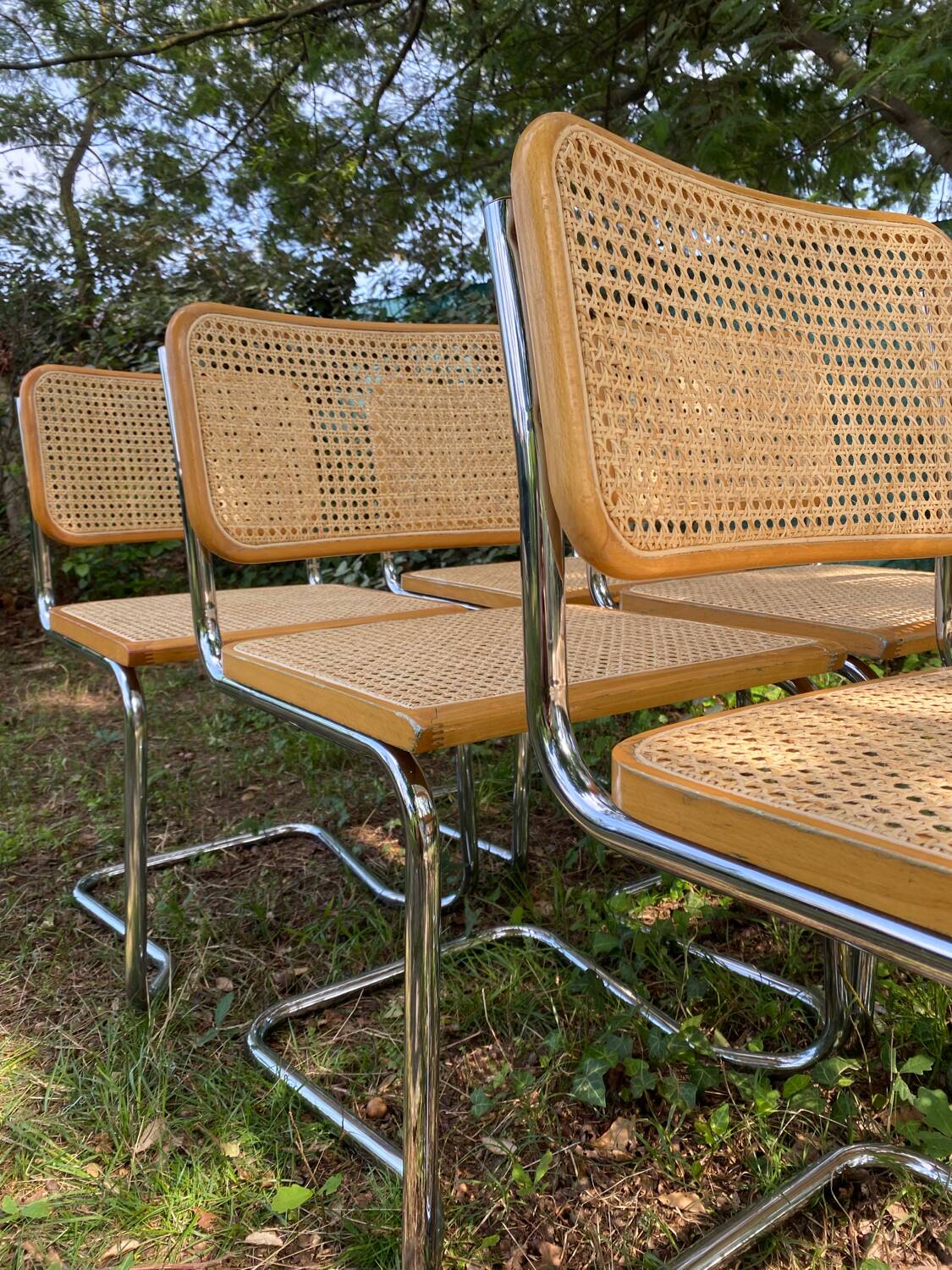 Set of 6 B32 chairs by Marcel Breuer