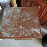 Old marble flat nightstand bedside