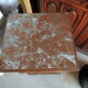 Ancien chevet table de nuit plate de marbre