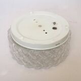 Glass ceiling light with braided pattern
