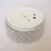 Applique plafonnier verre motif tressé