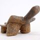 Senufo African bench in carved wood