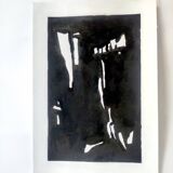 Black abstract painting