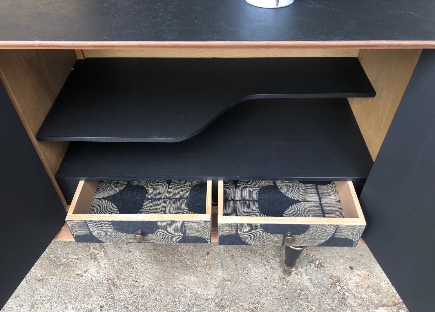 Black vintage sideboard