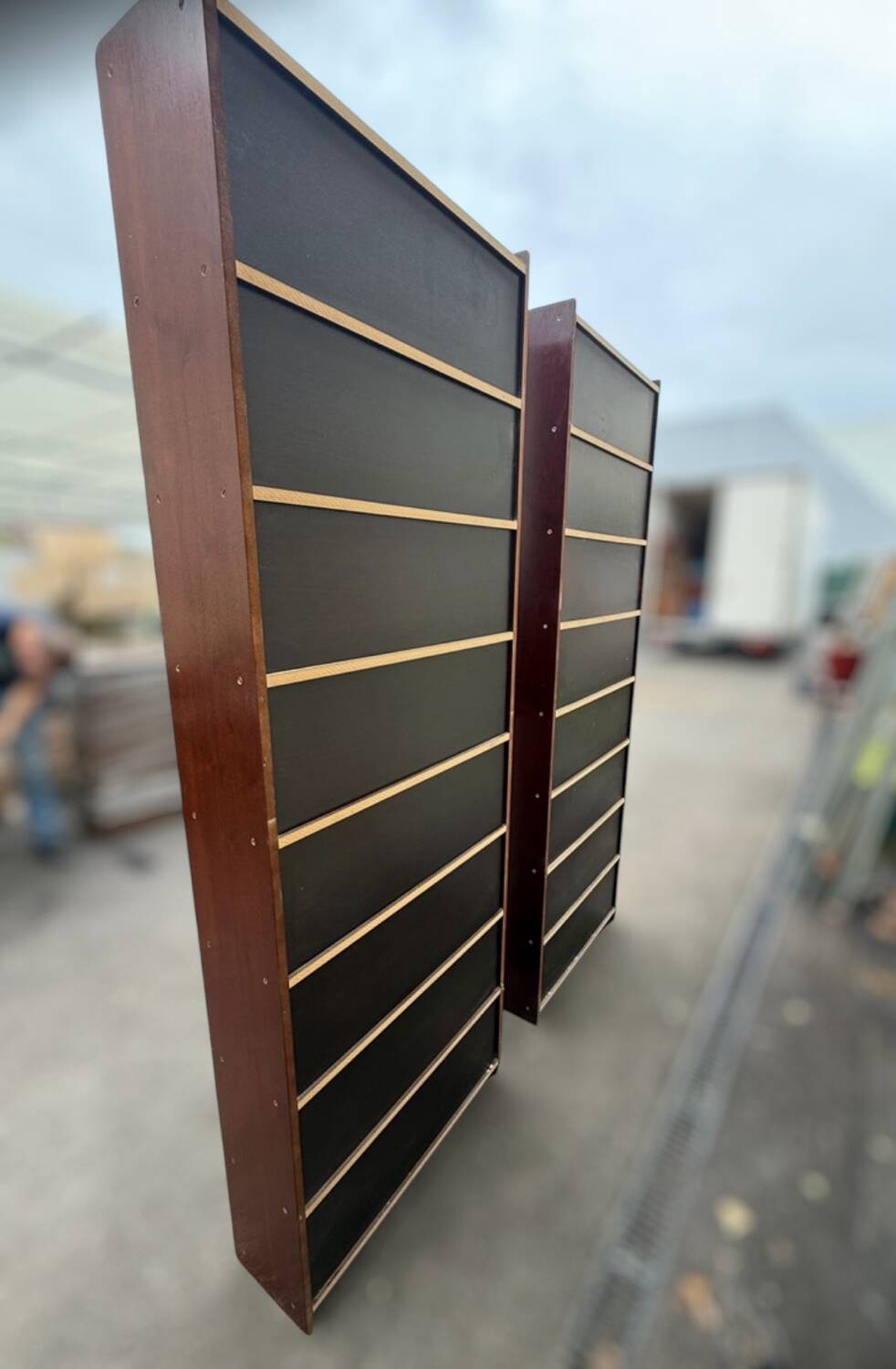 Pair of vintage display bookcases – 1960s