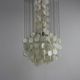 Sixties ceiling lamp with small ceramic shells