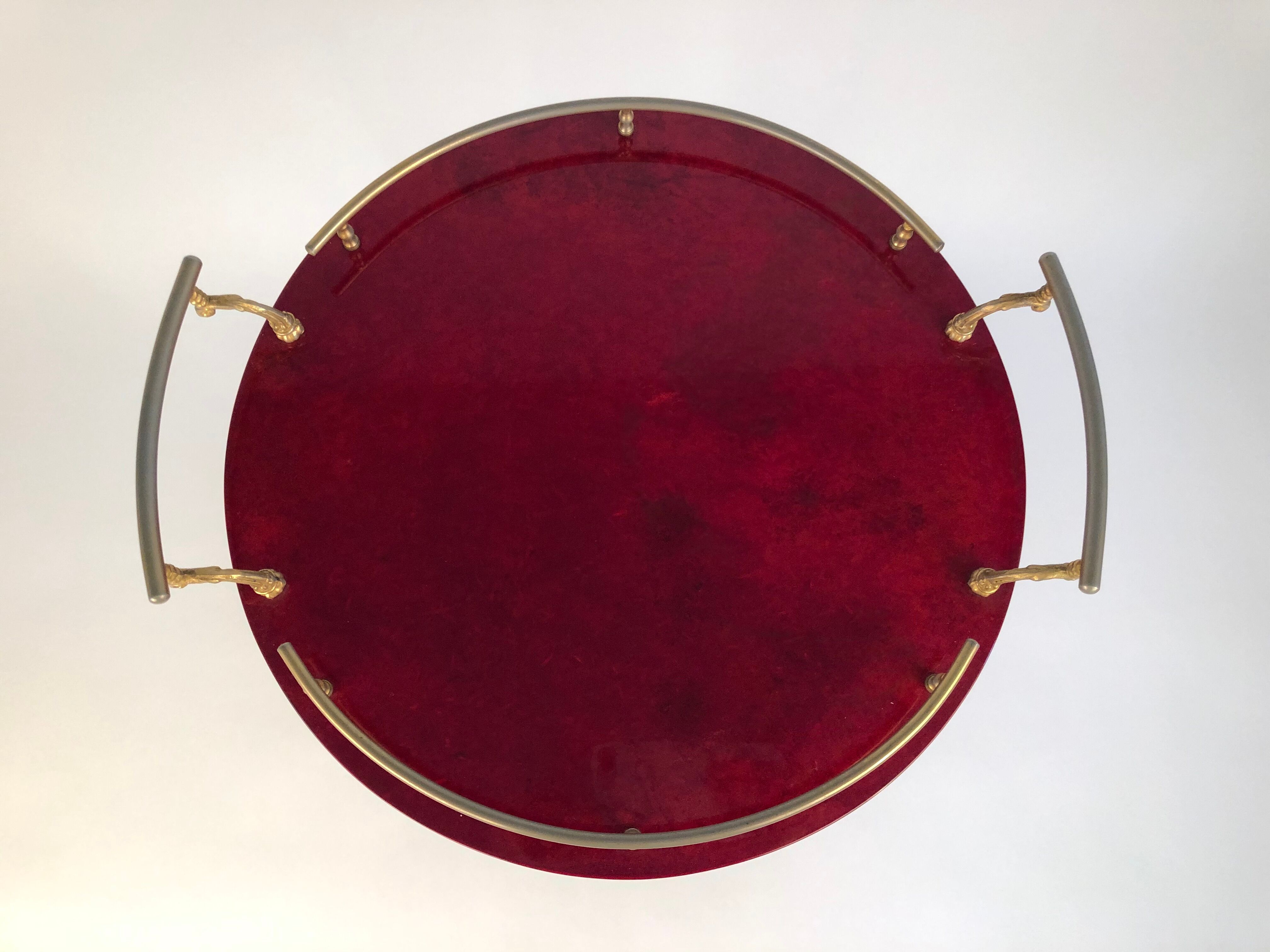 Aldo Tura barcart red round