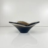 Smoked glass bowl, free-form, 1970
