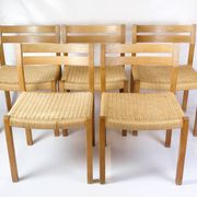 Ensemble de cinq chaises de salle à manger modèle 401 en chêne par Jørgen H. Møller