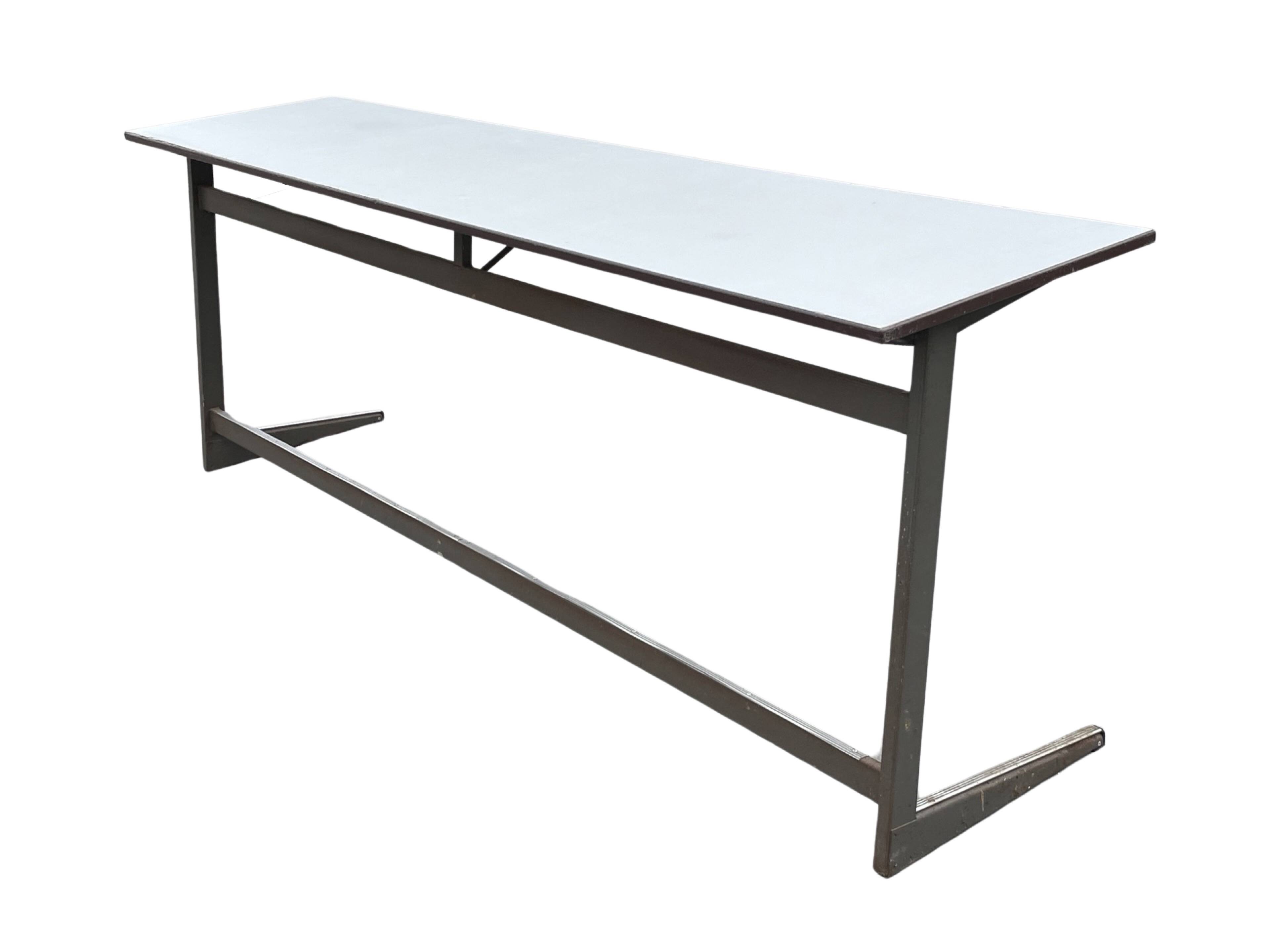 XXL industrial desk, minimalist design from the 50s