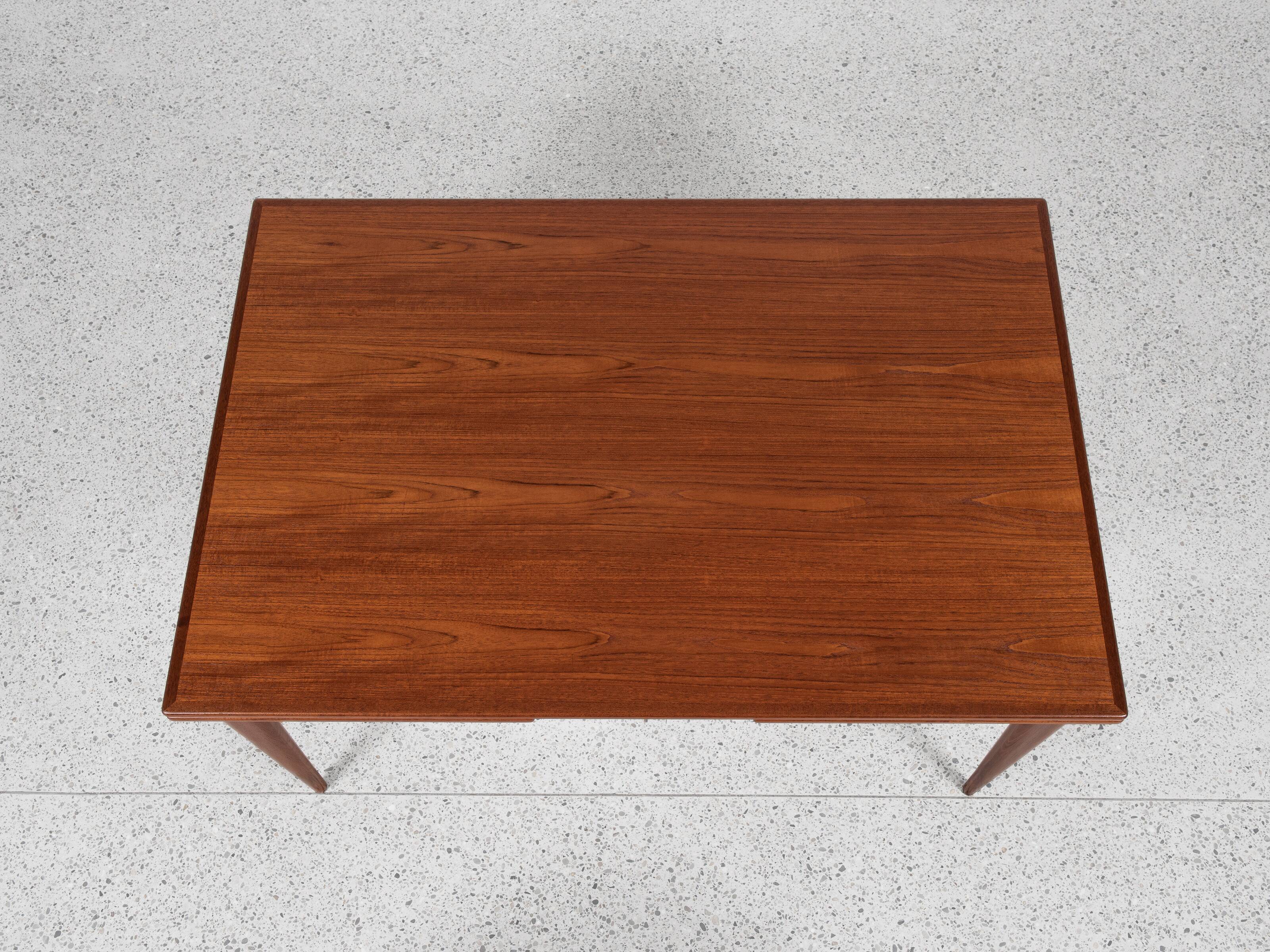 Midcentury wider Danish dining table in teak by Niels Otto Møller 1960s