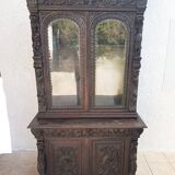 Renaissance oak library buffet from the 19th century.
