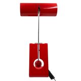 Mauro Martini, red 'Picchio' woodpecker table lamp, F.lli Martini Italy 1970s