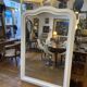 Louis Philippe mirror patinated in white by a lacquer artisan