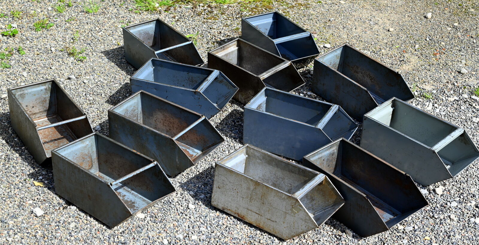 Lot 12 factory spout bins