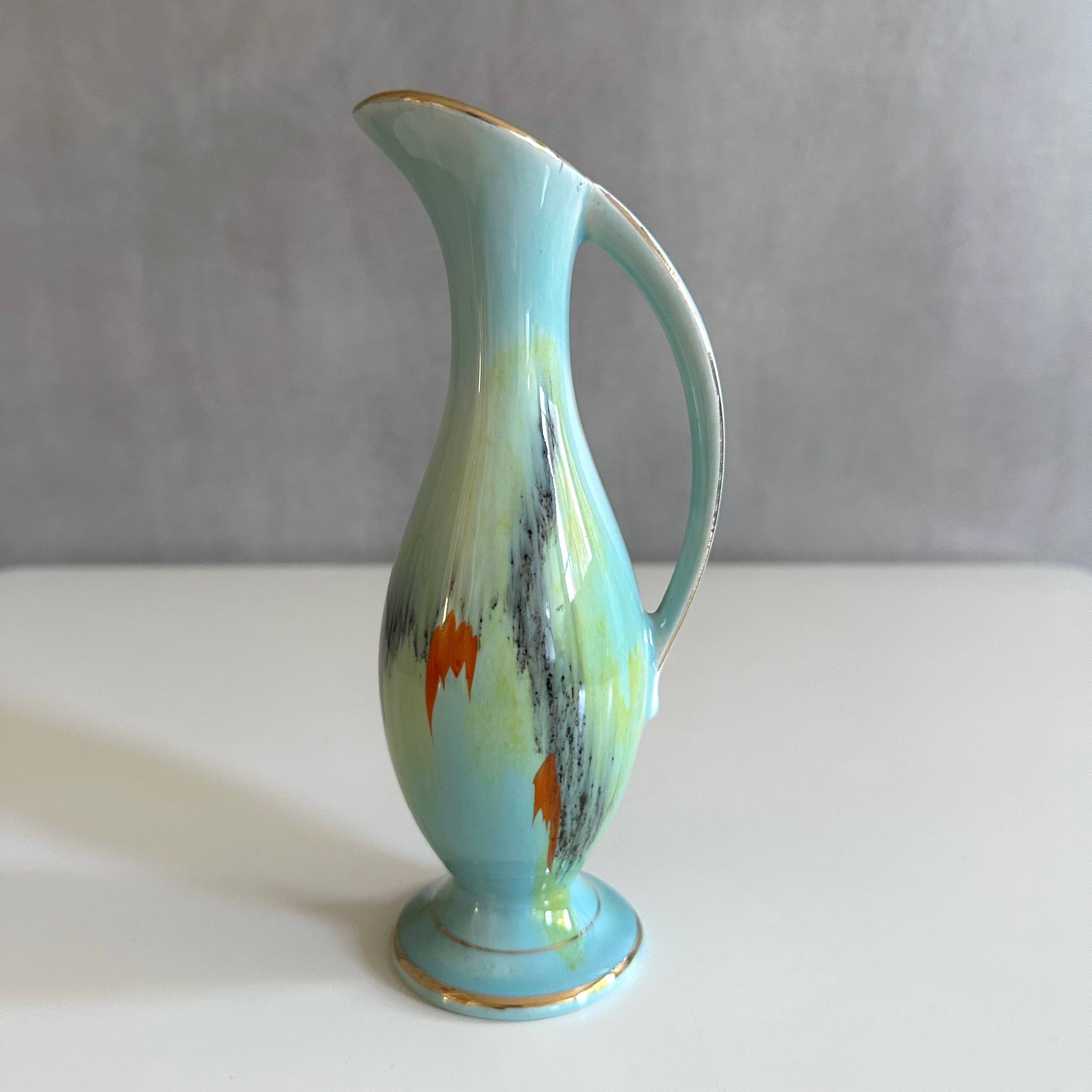 Bay ceramic vase 523-17, pastel, westgerman pottery, 50's interior