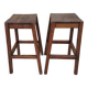 Pair of vintage oak stools