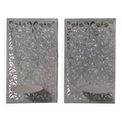 paire de bougeoirs muraux vintage