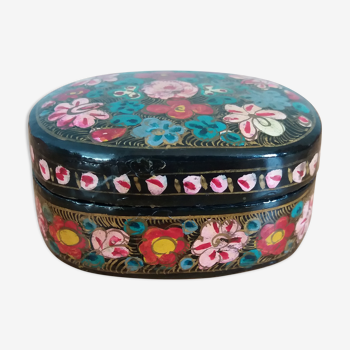 Indian box decorated with flowers