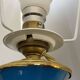 Lampe Napoléon III fin XIXème en opaline bleu