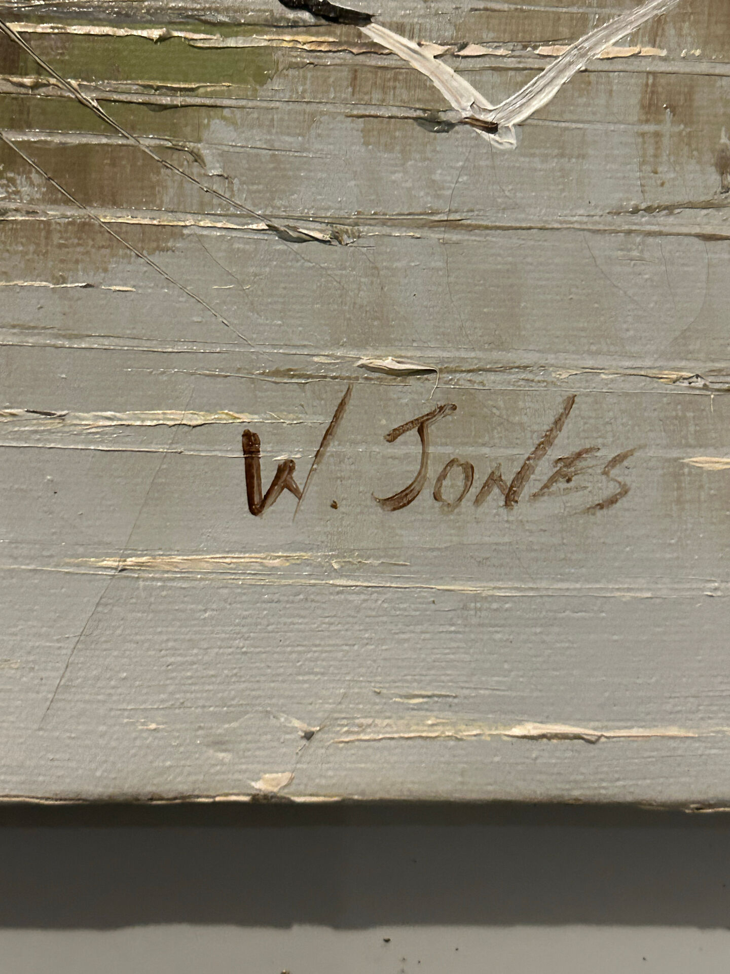 Painting, marine signed W. Jones