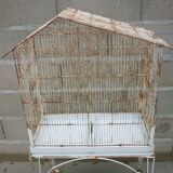 Bird cage with its wheeled holder