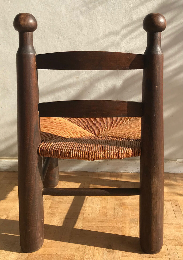 Wooden chair and straw 1950