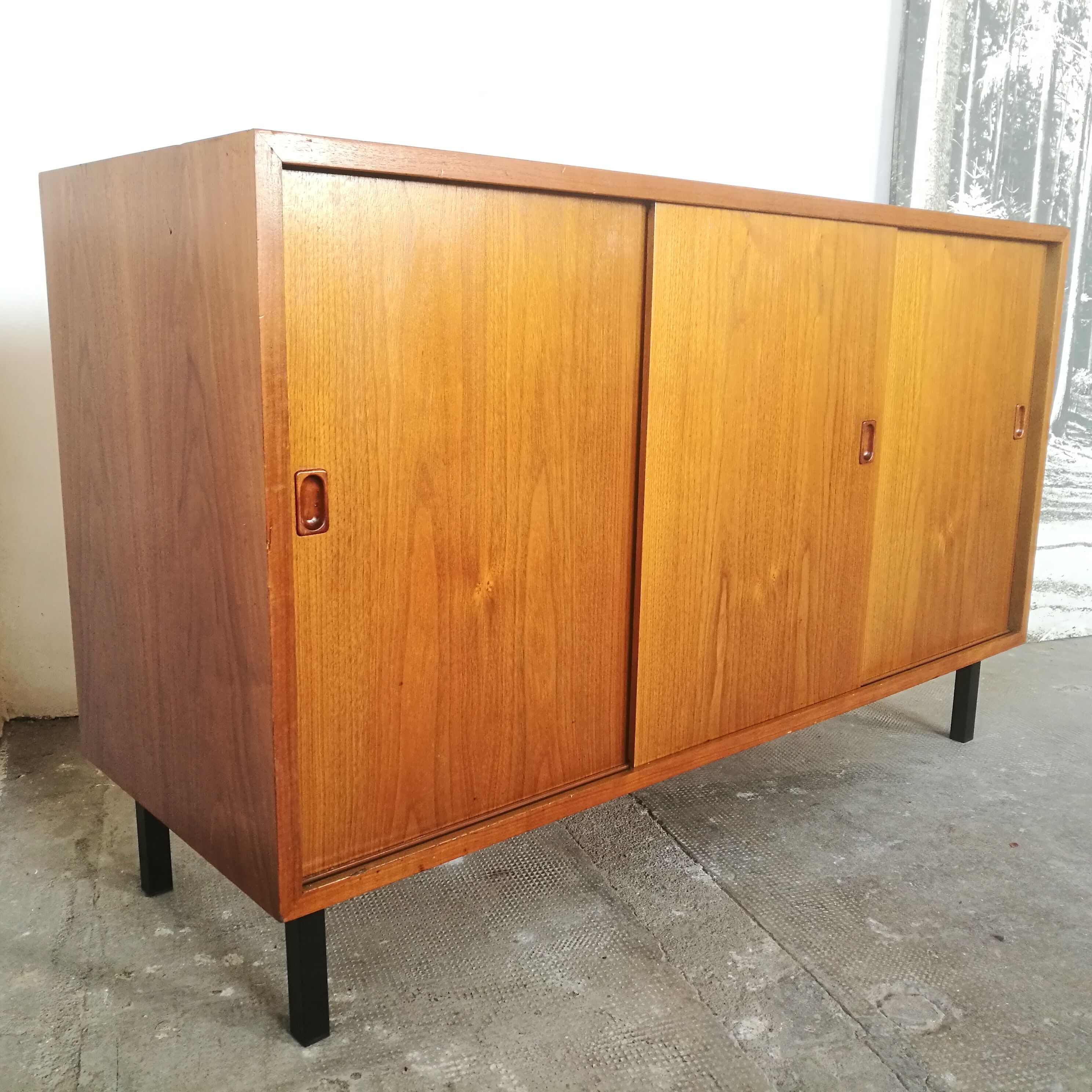 Scandinavian style sideboard, sliding doors