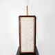 Paire de lampes en os et rotin