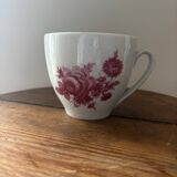 Superb Singer Limoges pink floral porcelain cup